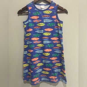 Hanna Andersson Blue Surfboard Print Sleeveless Dress 140 (10)